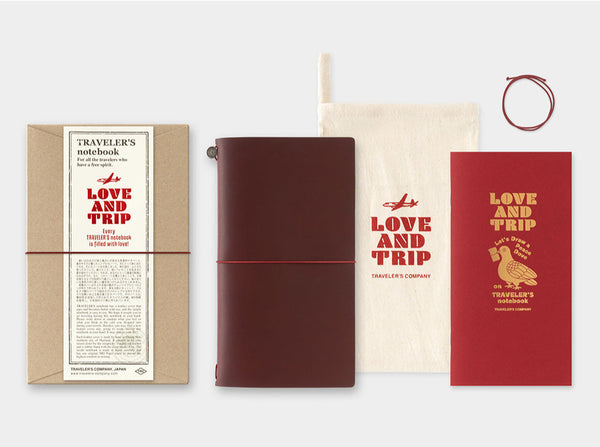 TRAVELER’S notebook LOVE AND TRIP Red [Regular Size]