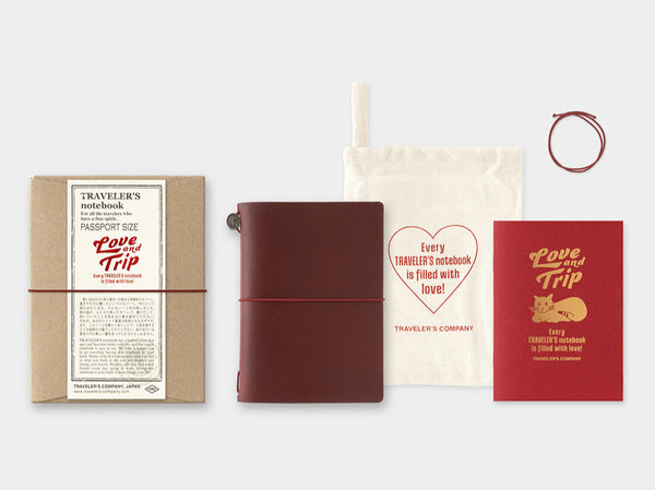 TRAVELER’S notebook LOVE AND TRIP Red [Passport Size]