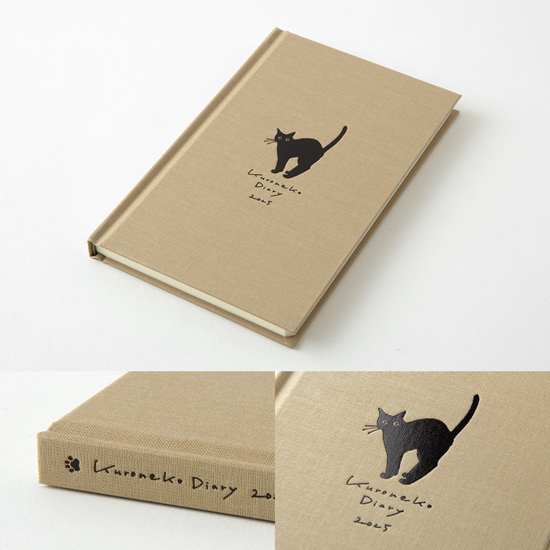 Midori 2025: Kuroneko Diary [B6 Variant] Cat Beige