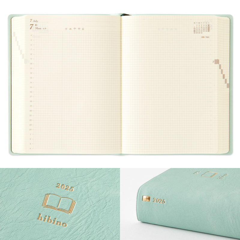 Midori 2025: Hibino Diary [A6] Blue-Green