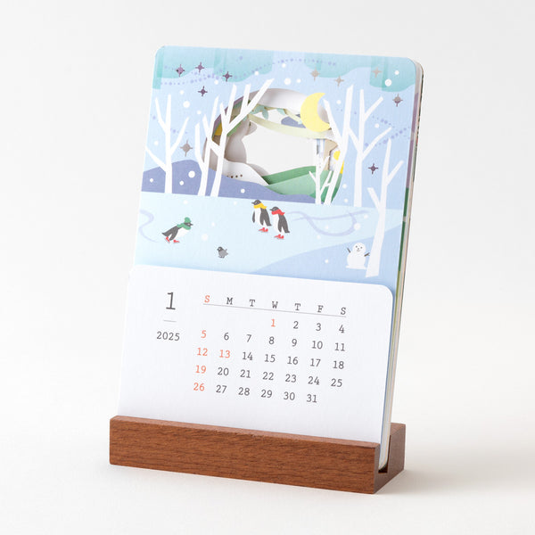 Midori Desk Calendar 2025 Laser Cut Landscapes 