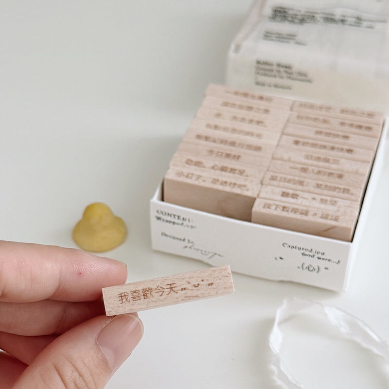 PC x Phavourite: 9pt.(心) Tiny Text Rubber Stamps [18 options]